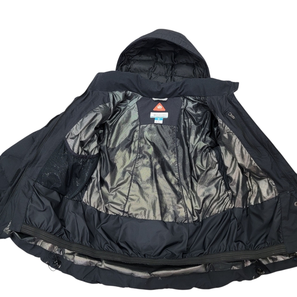 Columbia Lay D Down Puffer Coat Black Down Filled Winter Jacket Youth Size M - Picture 8 of 16